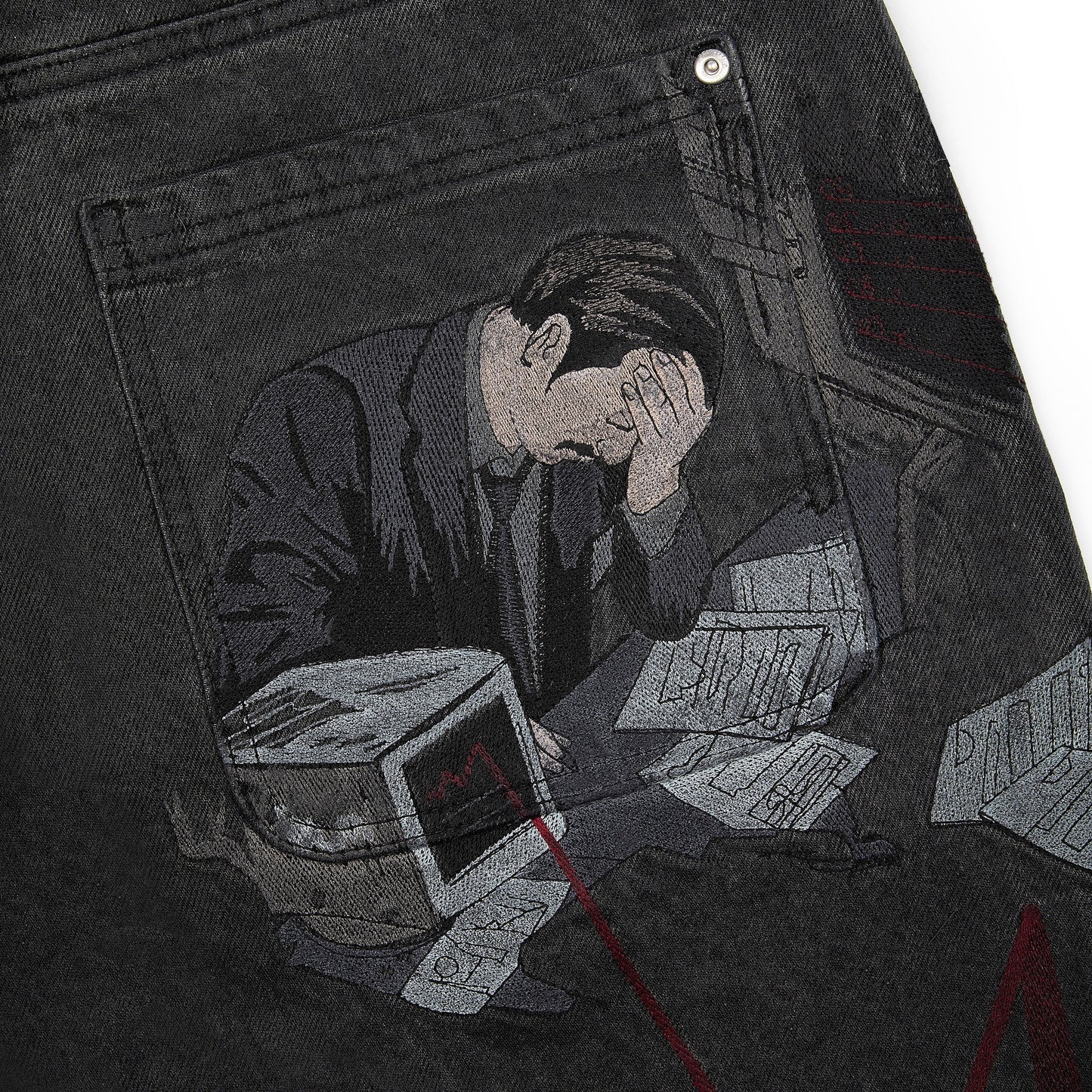 "wall street" Denim waxed