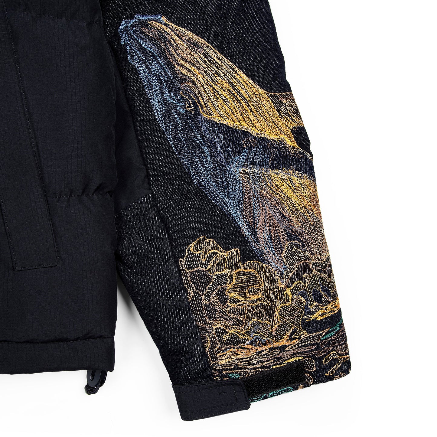 "whales" Puffer navy v2