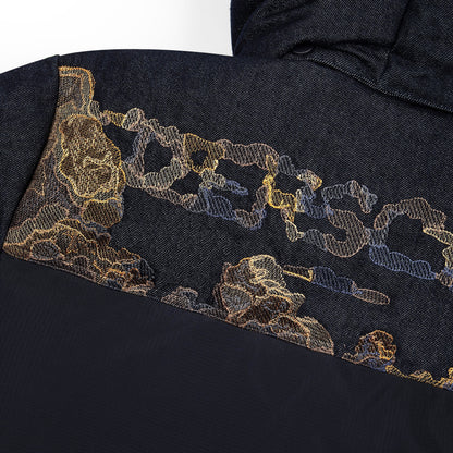 "whales" Puffer navy v2