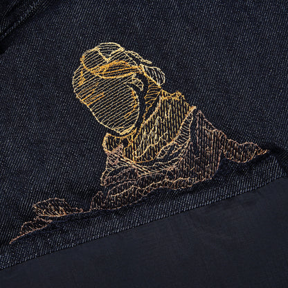 "whales" Puffer navy v2