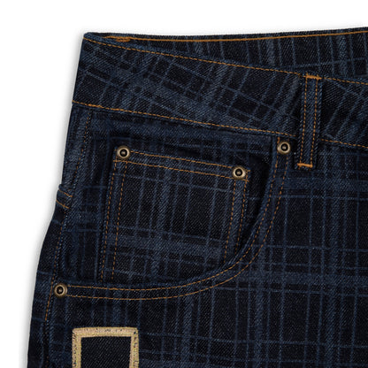 "gallery" laser printed Denim