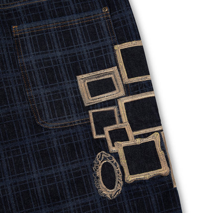 "gallery" laser printed Denim