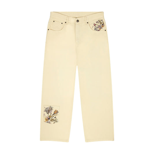 "garden of eden" Denim butter yellow