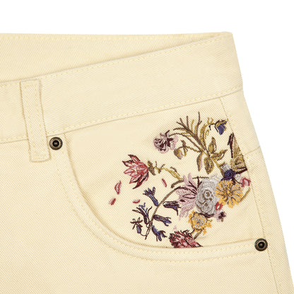 "garden of eden" Denim butter yellow