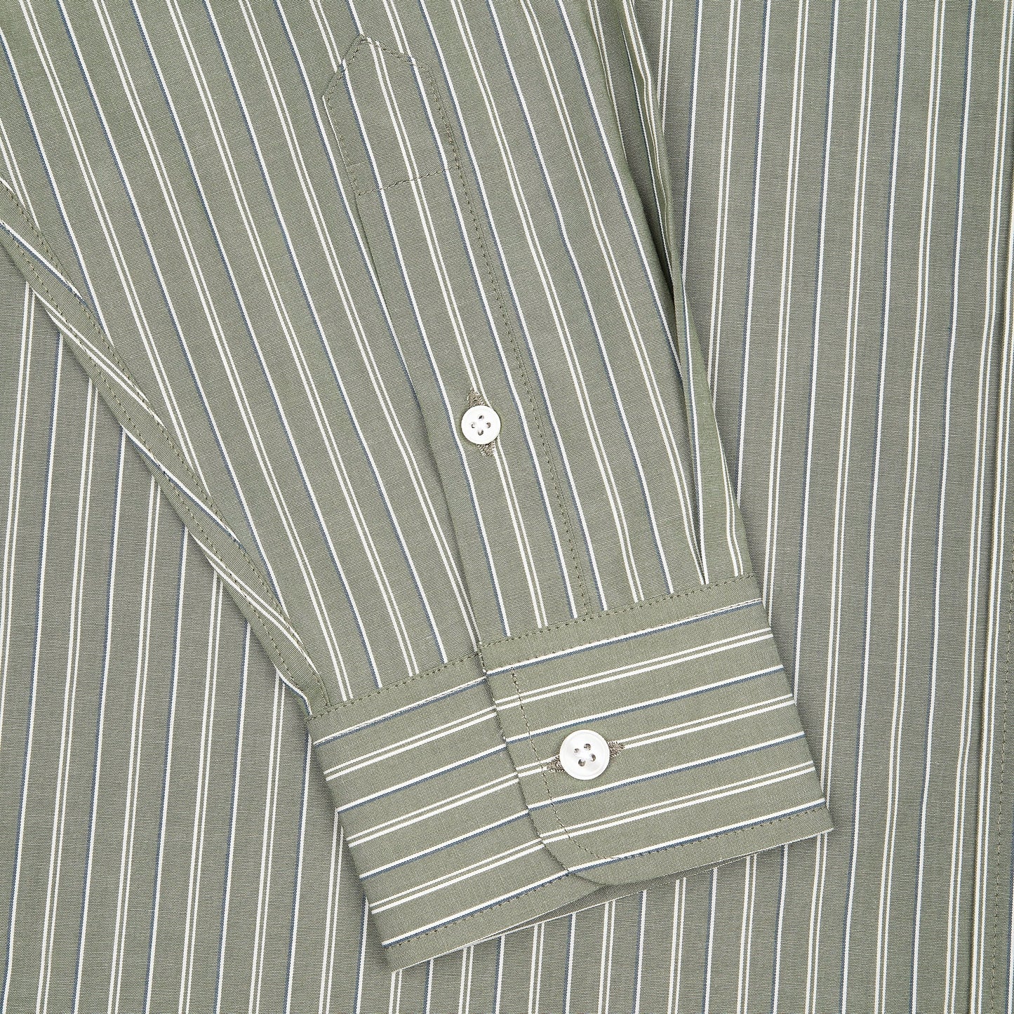 "garden of eden" green-white striped Shirt