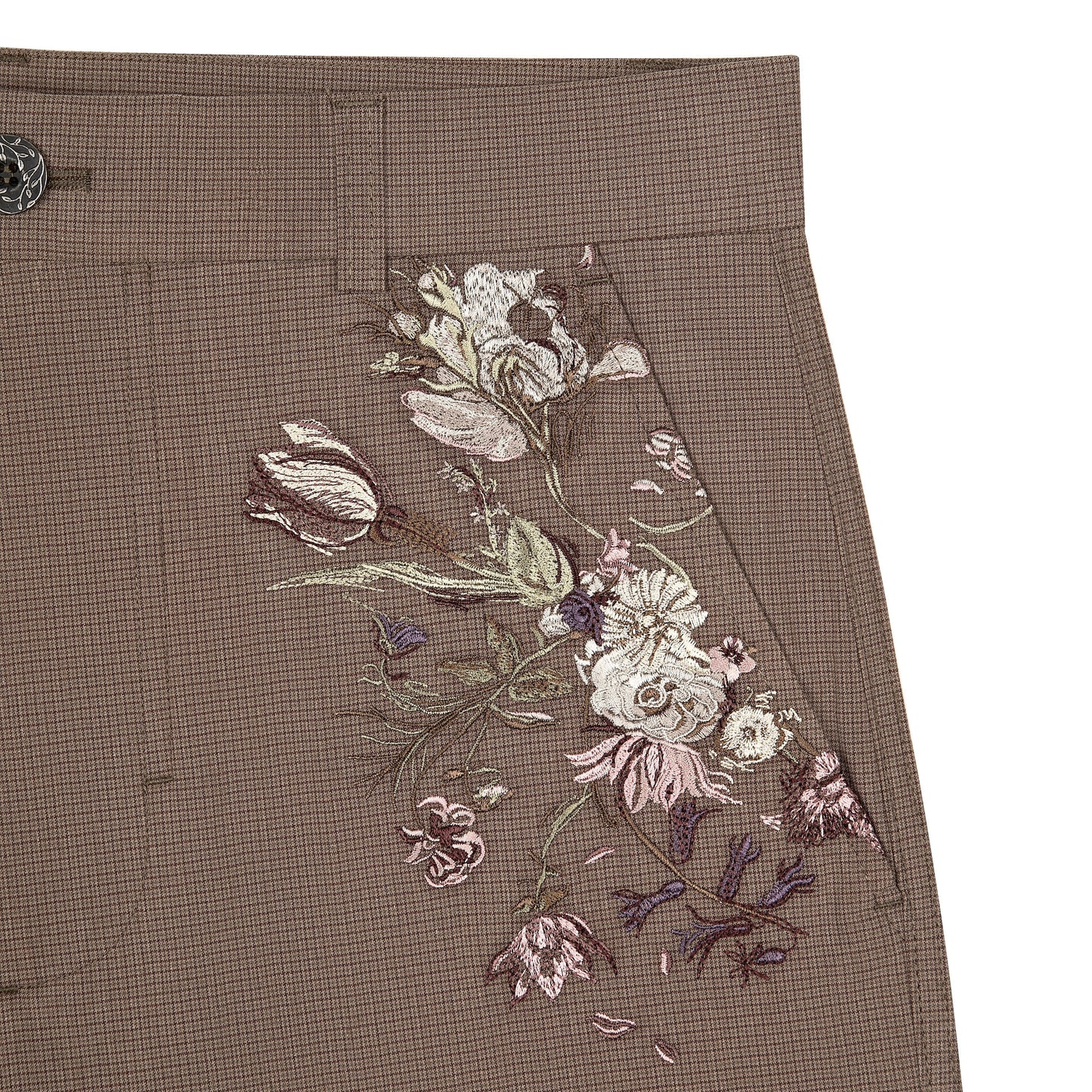 "garden of eden" plaid patterned Trousers