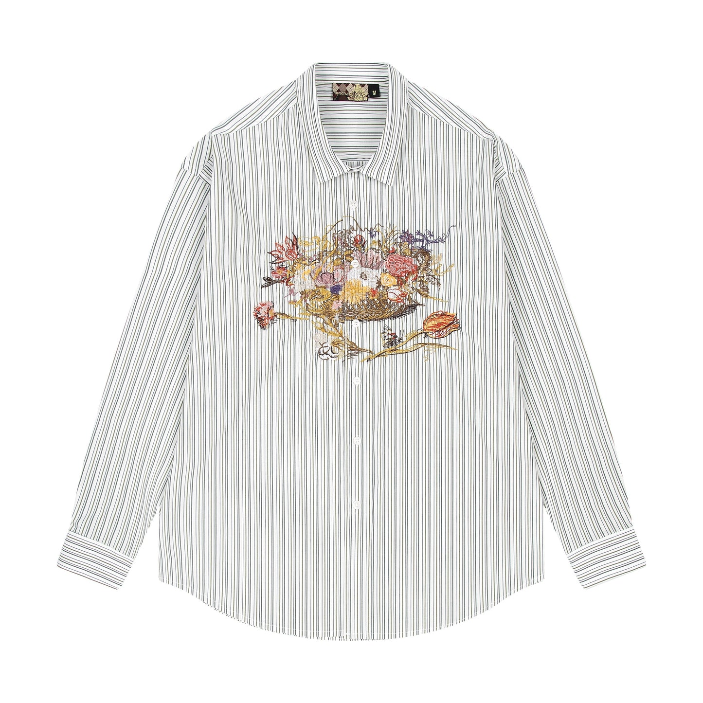 "garden of eden" white-green striped Shirt