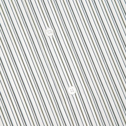 "garden of eden" white-green striped Shirt