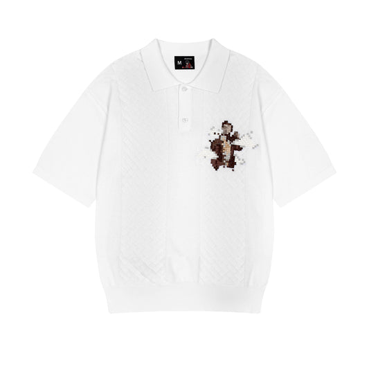 "on air" Polo knit off white