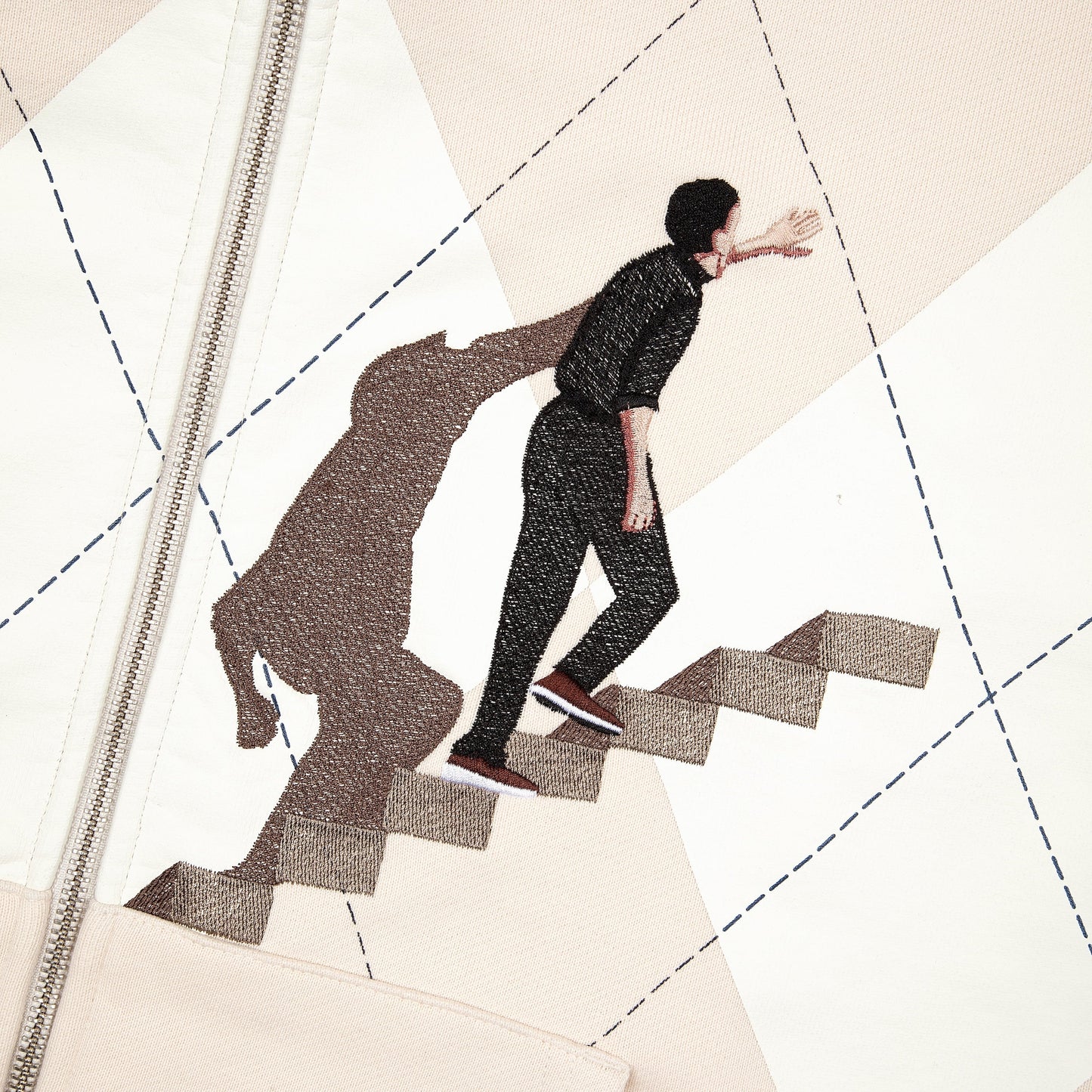 "on air" Zip Up beige