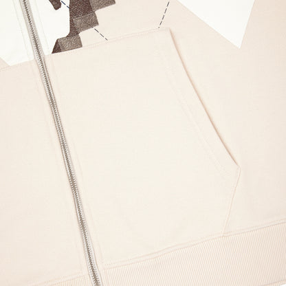 "on air" Zip Up beige