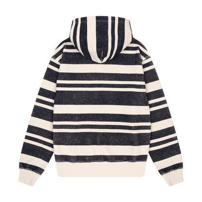 "on air" striped Zip Up