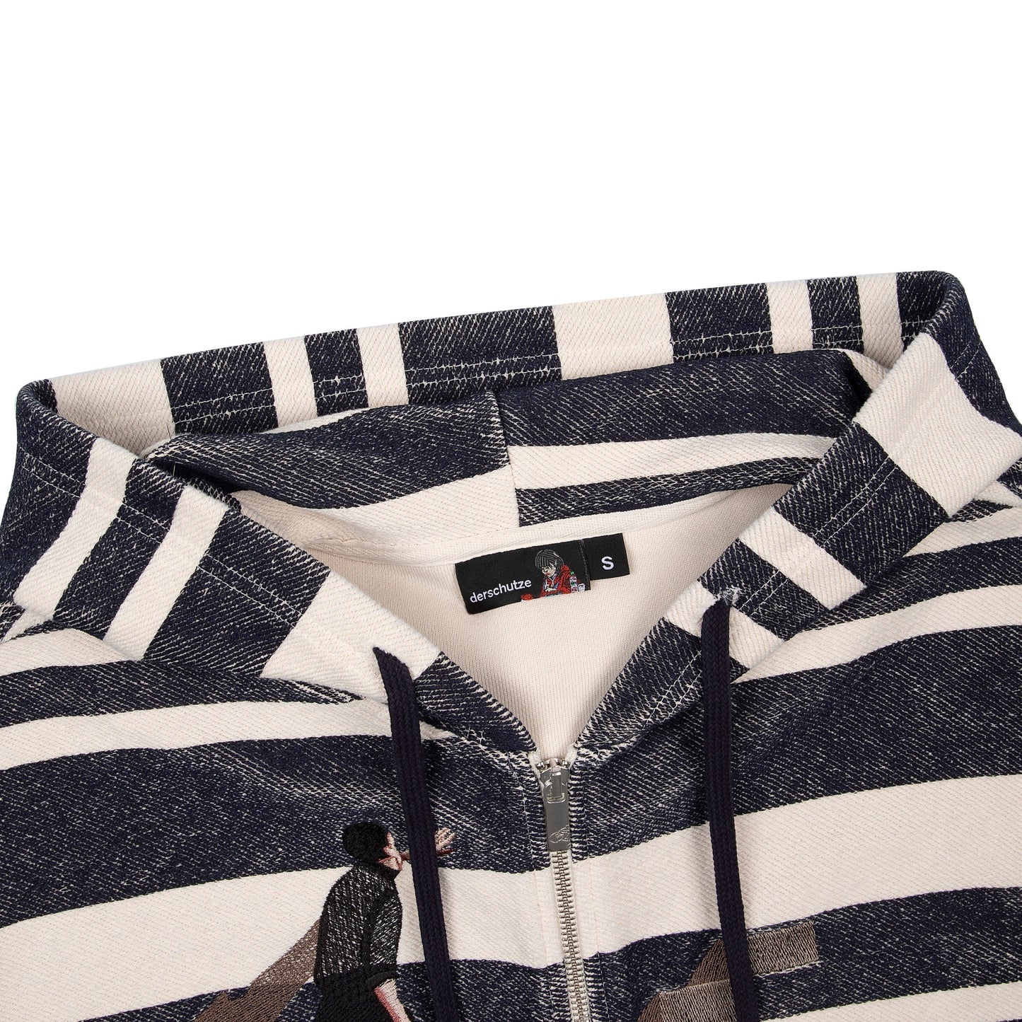 "on air" striped Zip Up