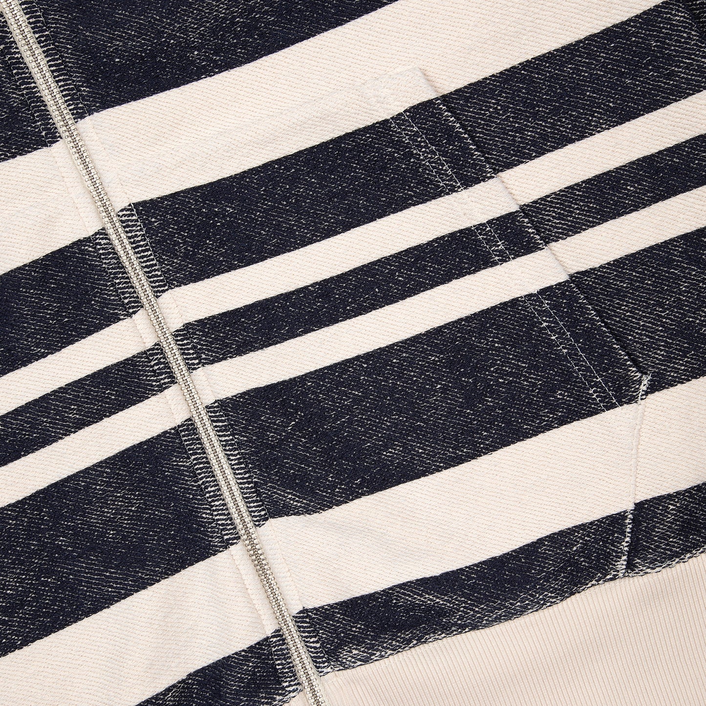 "on air" striped Zip Up