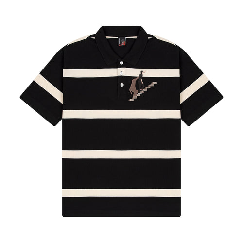 "on air" striped Polo T Shirt