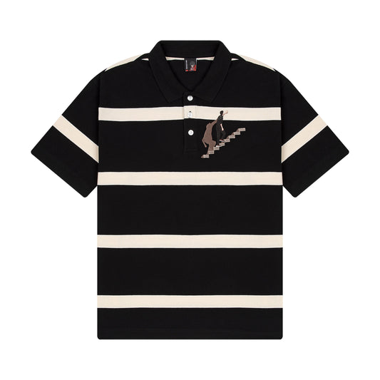 "on air" striped Polo T Shirt