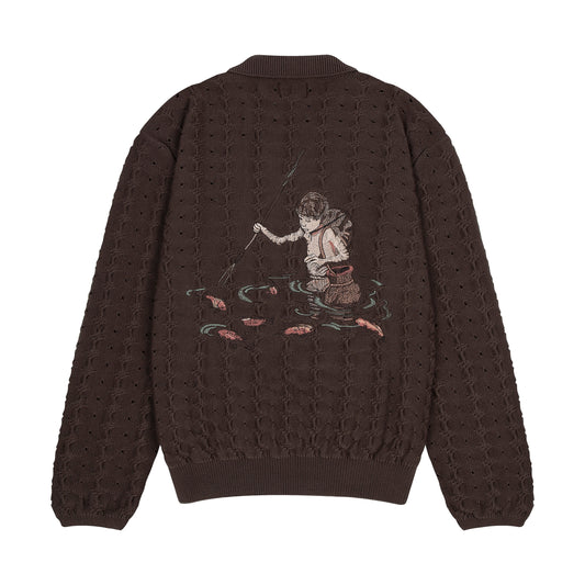 "lotus v2" longsleeve Knit brown