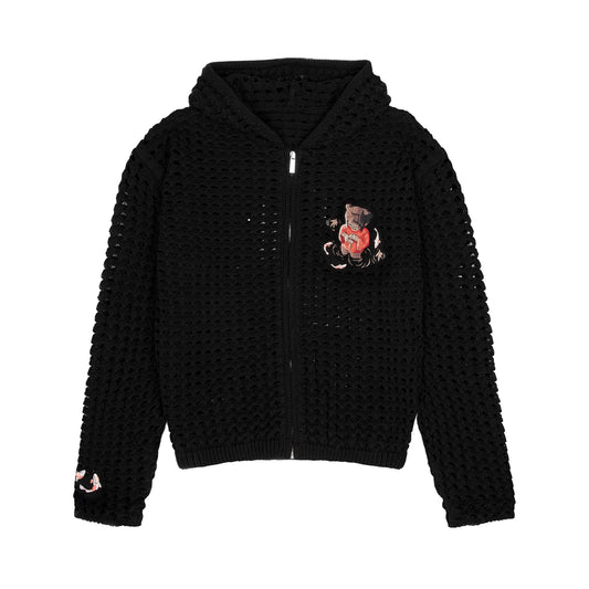 "koi fish v2" zip Knit
