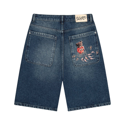 "koi fish v2" Jorts washed indigo