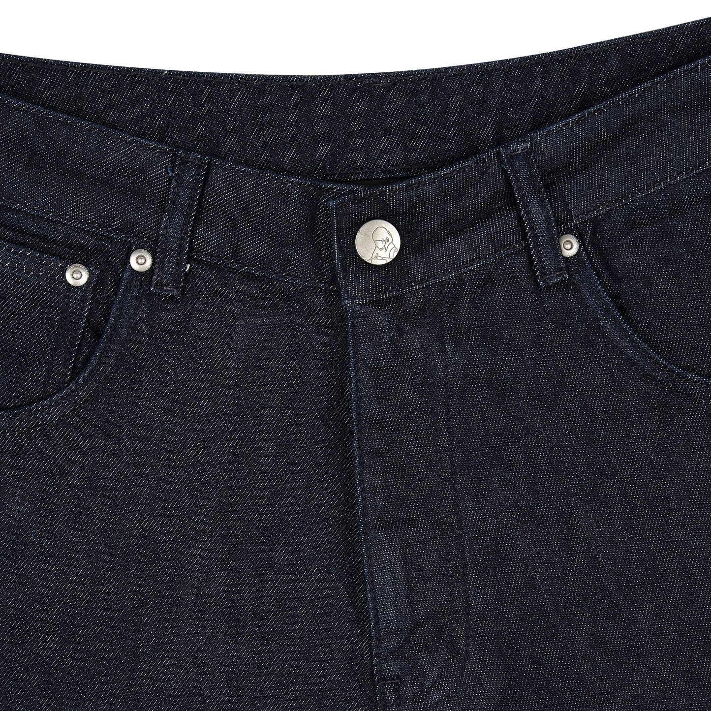 "whales v2" Jorts dark indigo