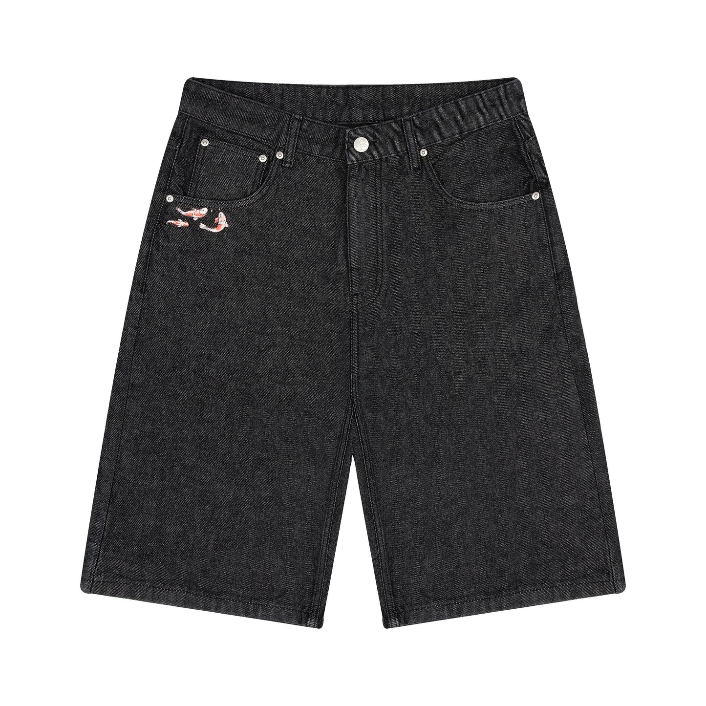 "koi fish v2" Jorts raw black