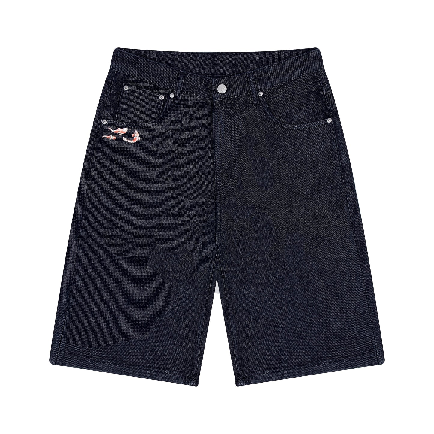 "koi fish v2" Jorts raw indigo