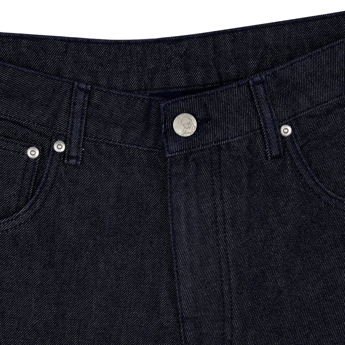 "koi fish v2" Jorts raw indigo