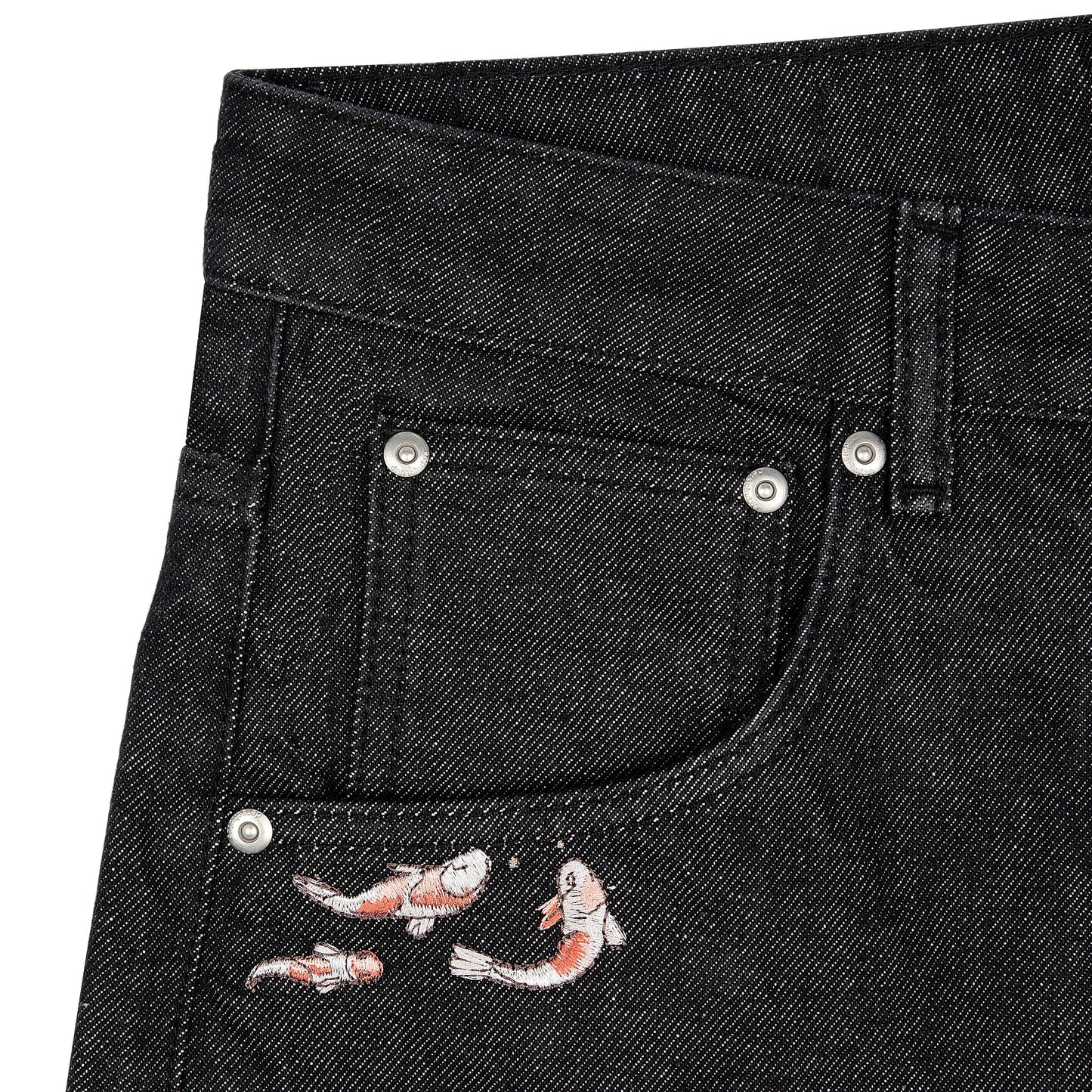 "koi fish v2" Jorts raw black