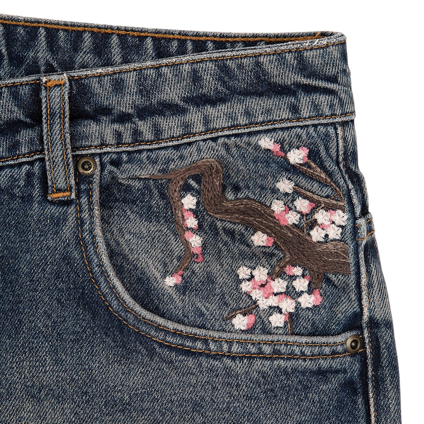 "blossom v2" patchwork washed Denim