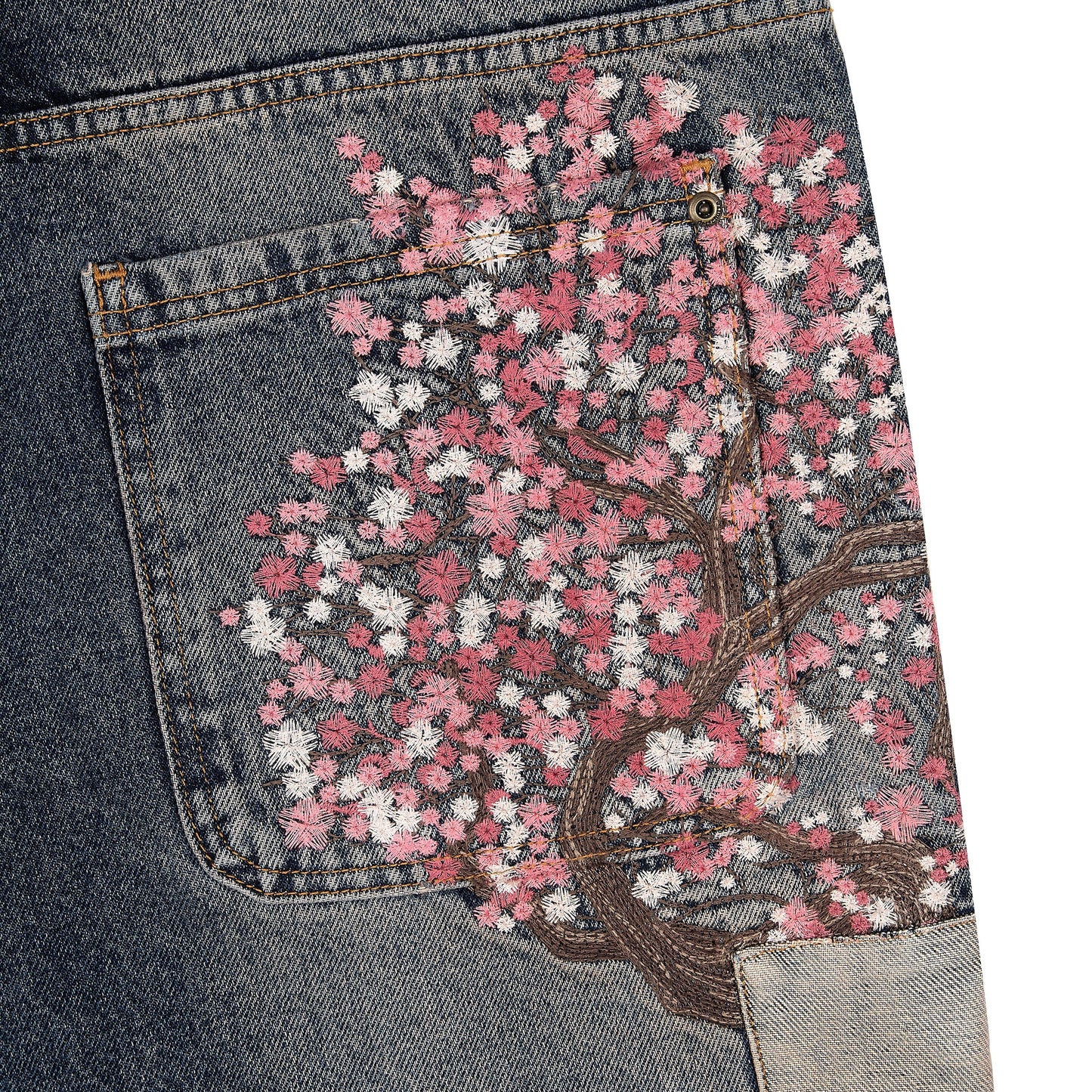 "blossom v2" patchwork washed Denim
