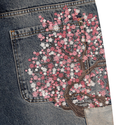 "blossom v2" patchwork washed Denim
