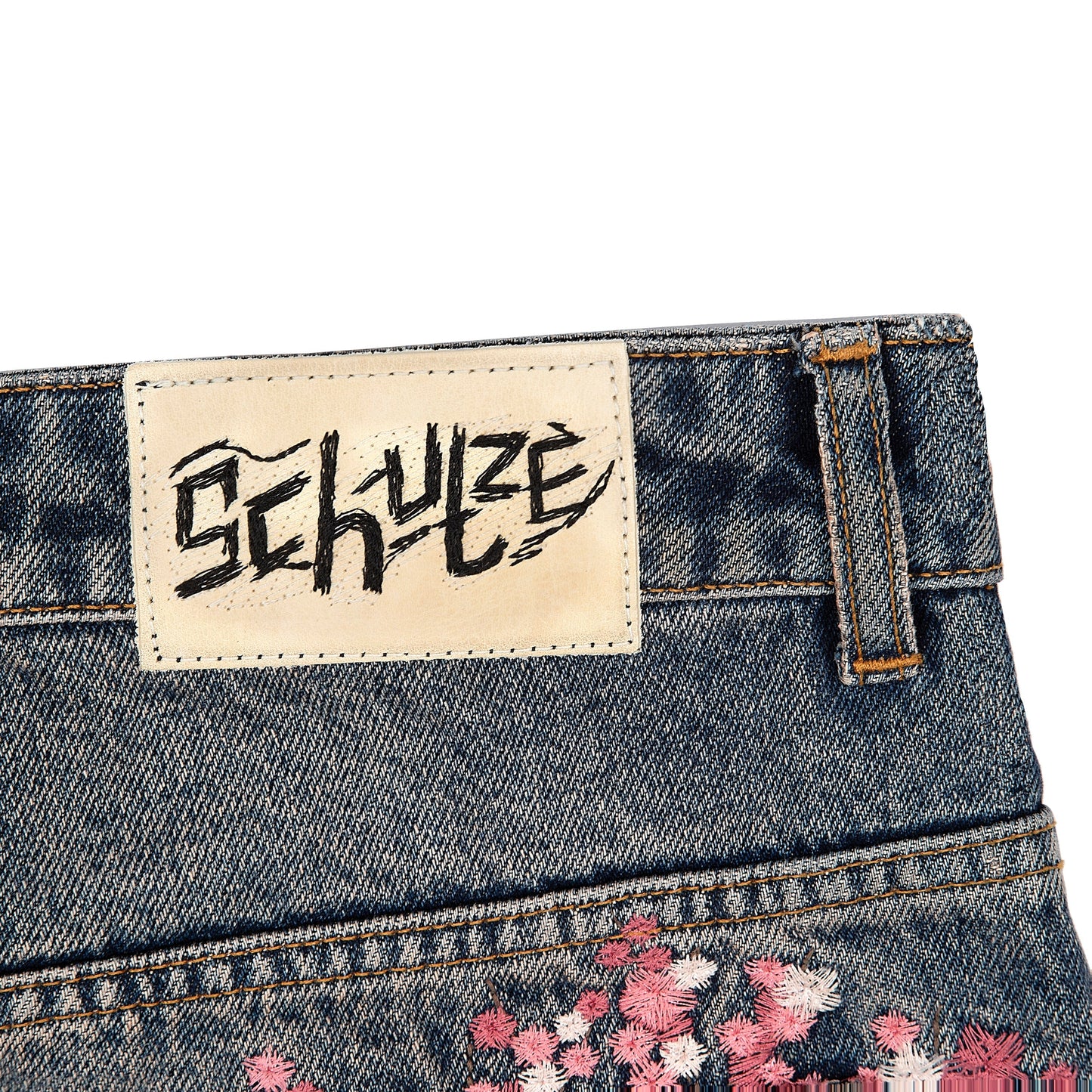 "blossom v2" patchwork washed Denim