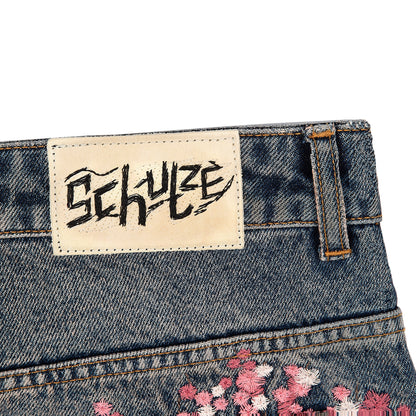 "blossom v2" patchwork washed Denim