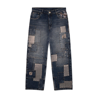 "blossom v2" patchwork Denim dark indigo