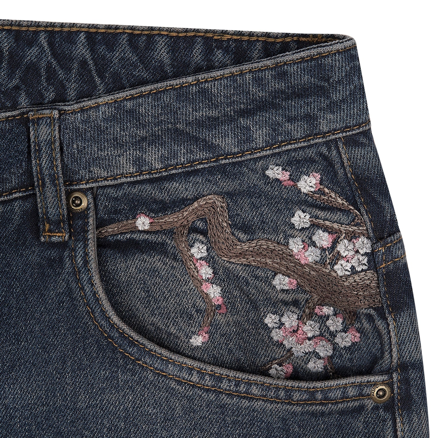 "blossom v2" patchwork Denim dark indigo