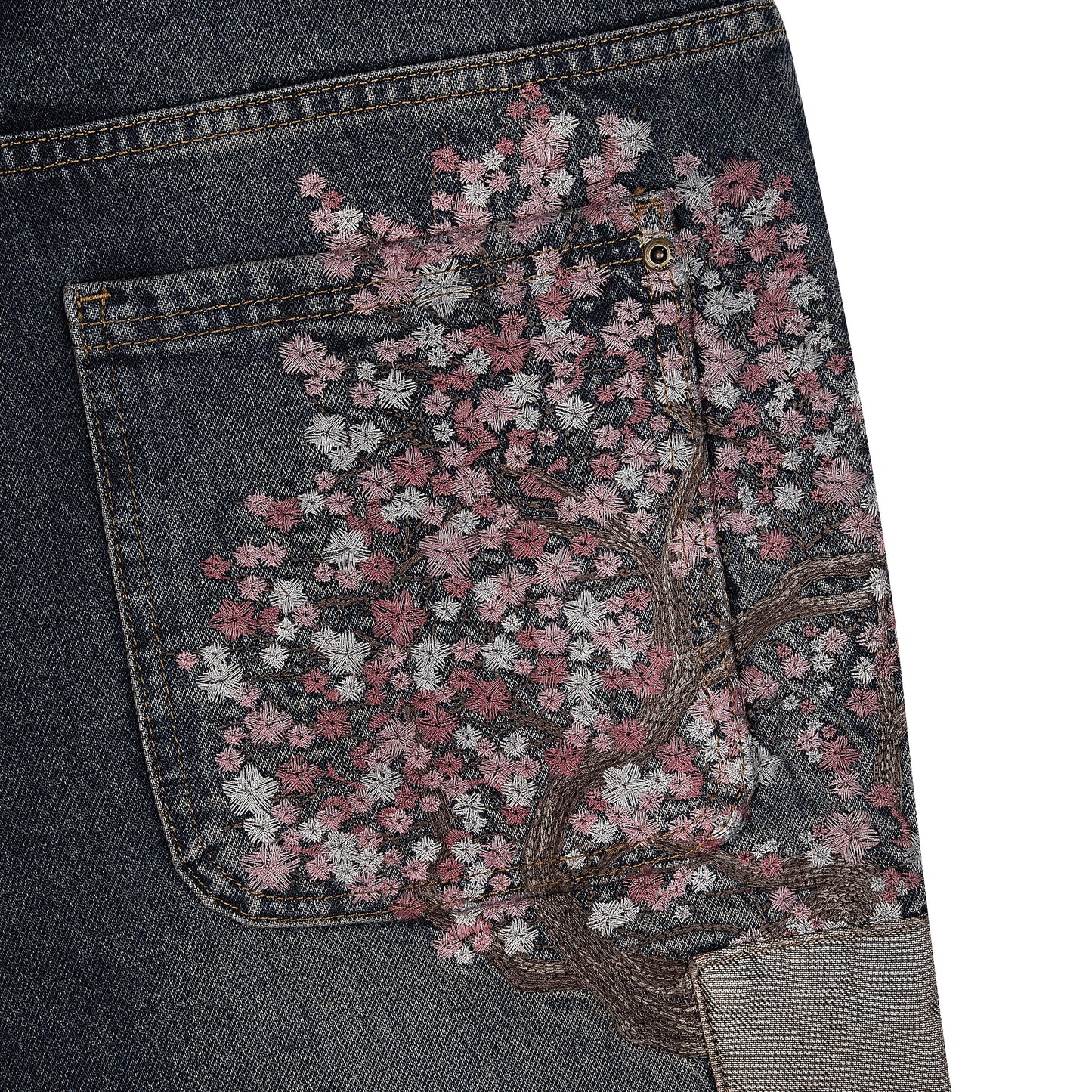 "blossom v2" patchwork Denim dark indigo