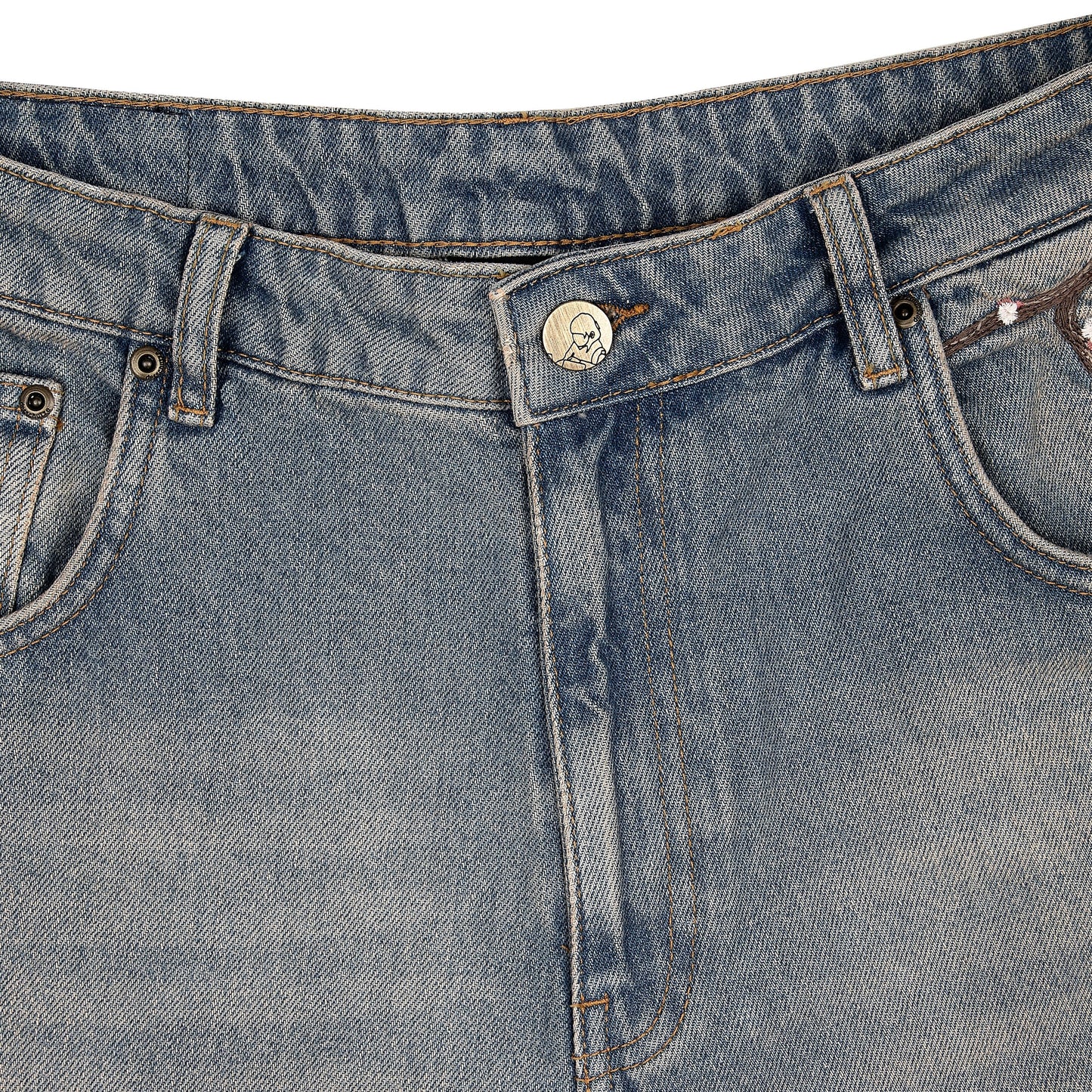 "blossom v2" patchwork Denim light blue