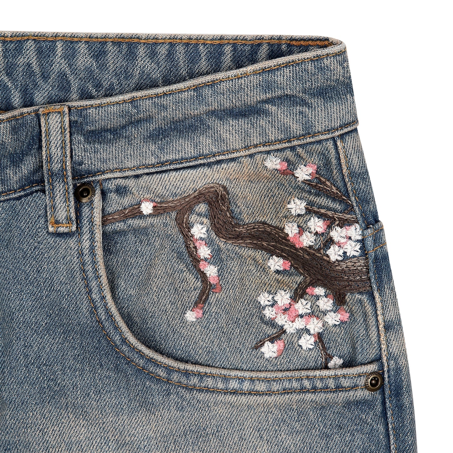 "blossom v2" patchwork Denim light blue