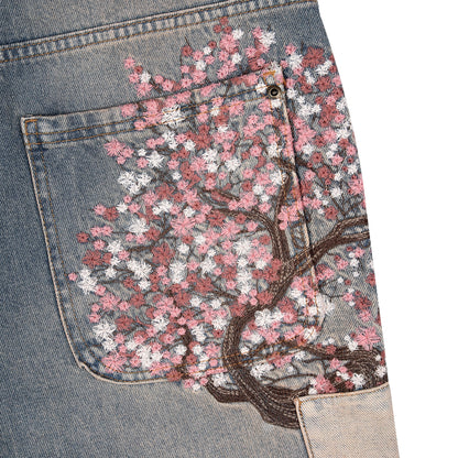 "blossom v2" patchwork Denim light blue