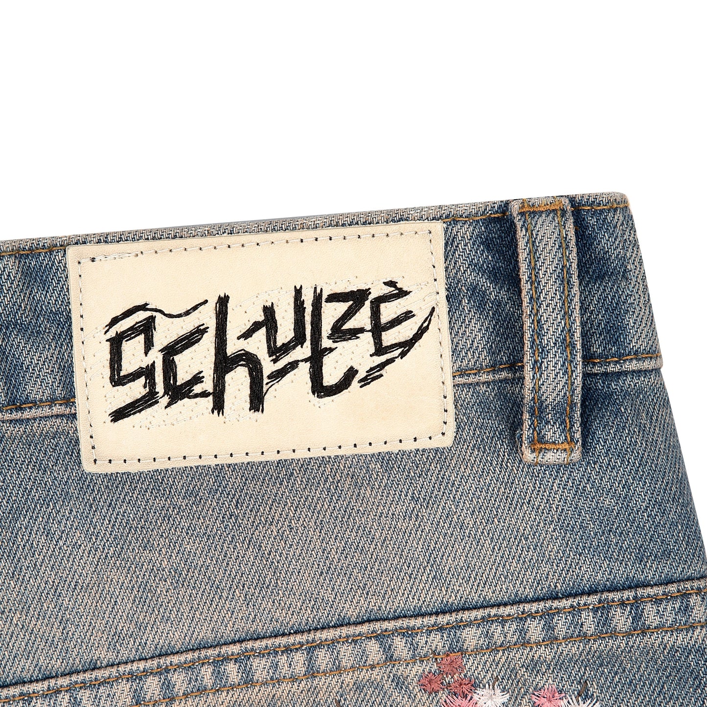 "blossom v2" patchwork Denim light blue