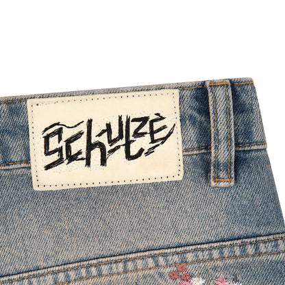 "blossom v2" patchwork Denim light blue