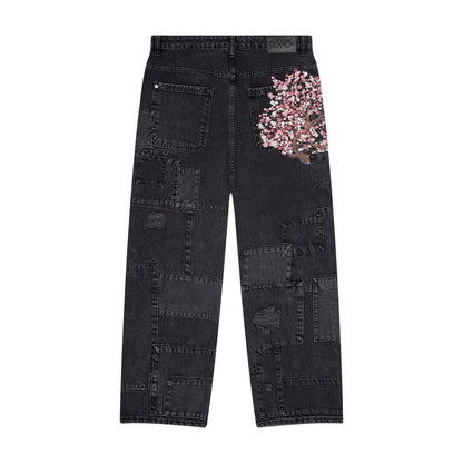 "blossom v2" patchwork Denim black