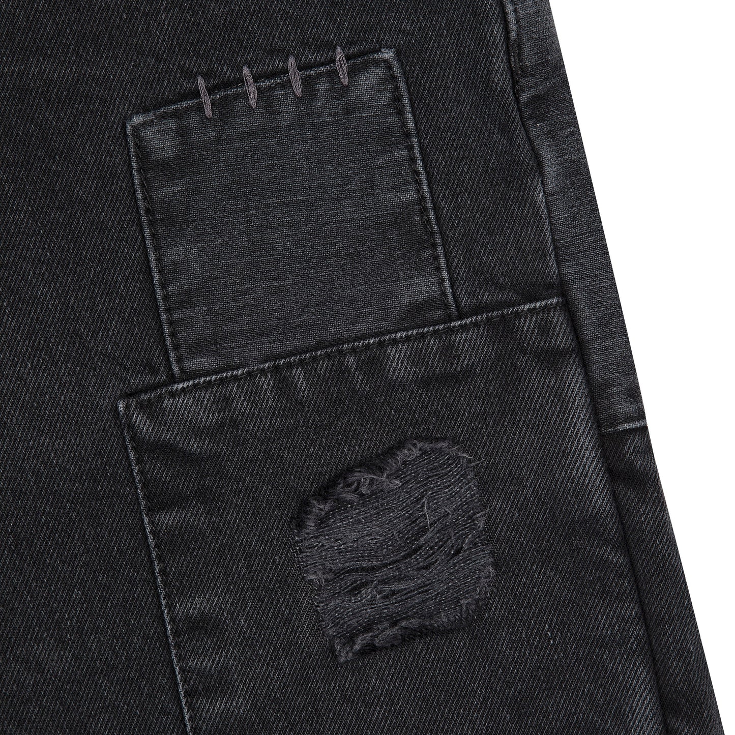 "blossom v2" patchwork Denim black