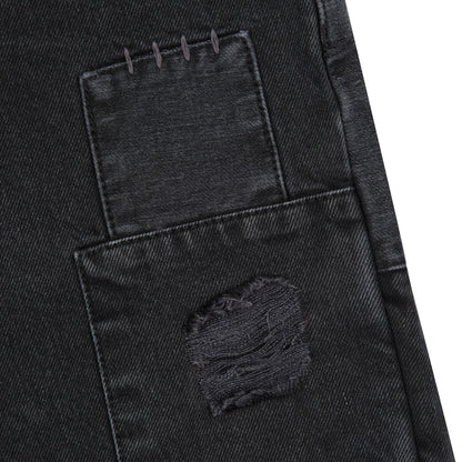 "blossom v2" patchwork Denim black