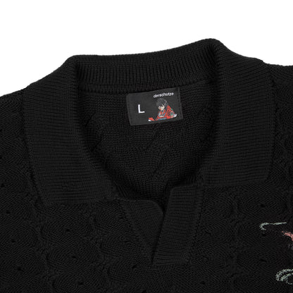 "lotus v2" longsleeve Knit black