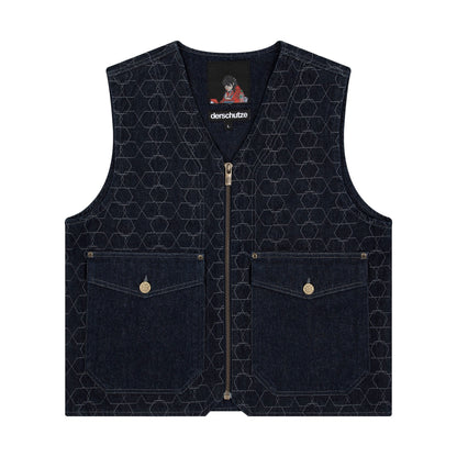 "aziza" denim Vest