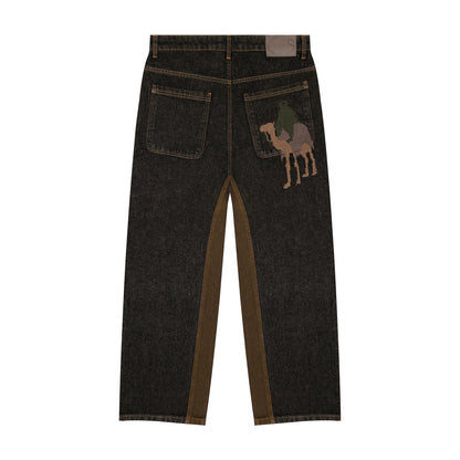 "aziza" black tinted Denim