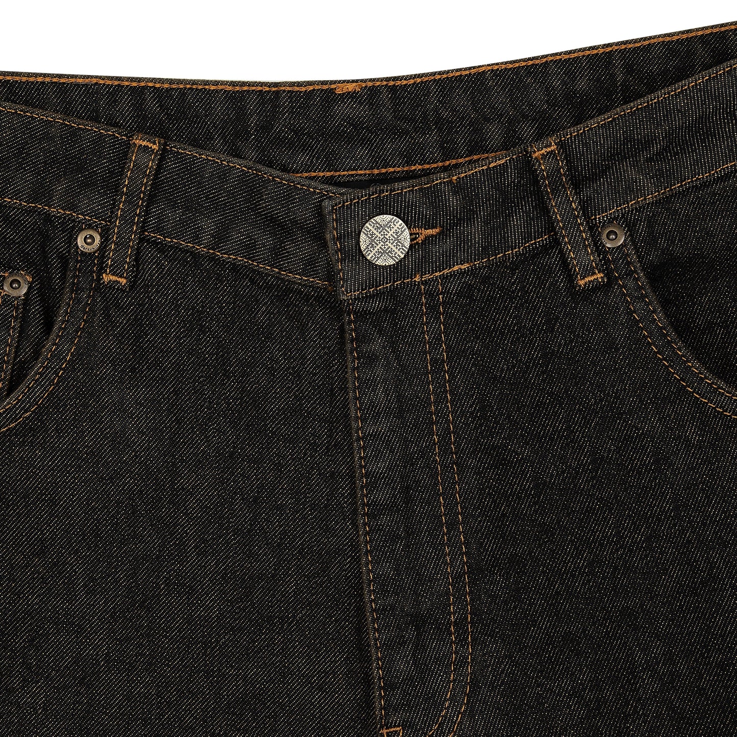 "aziza" black tinted Denim