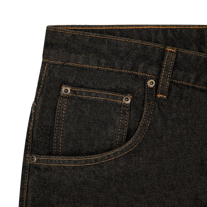 "aziza" black tinted Denim
