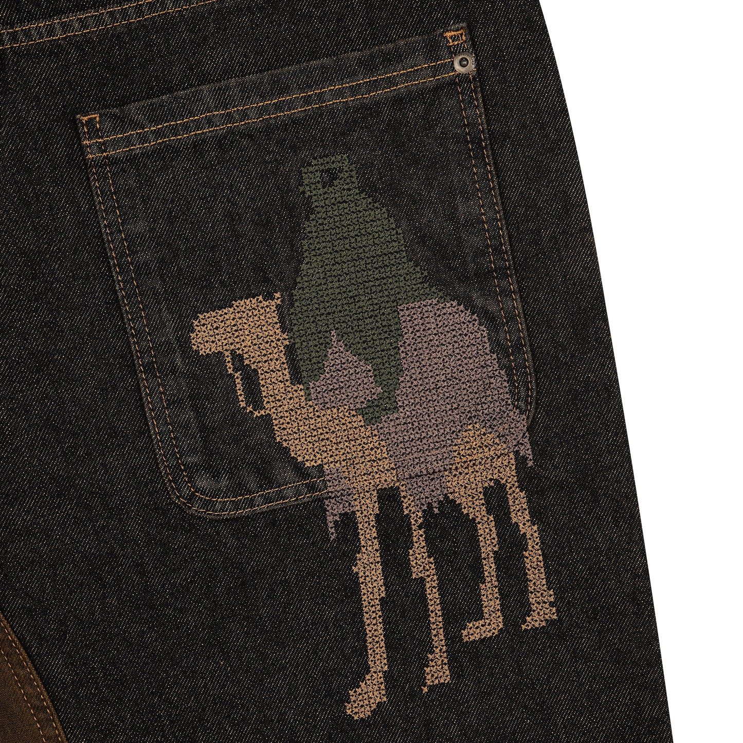 "aziza" black tinted Denim